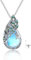 DAYLINLOVE Pfau Urnen Kette für Asche 925 Sterling Silber Mondstein Memorial Keepsake Anhänger Halskette Urne Einäscherung Schmuck Geschenke für Damen