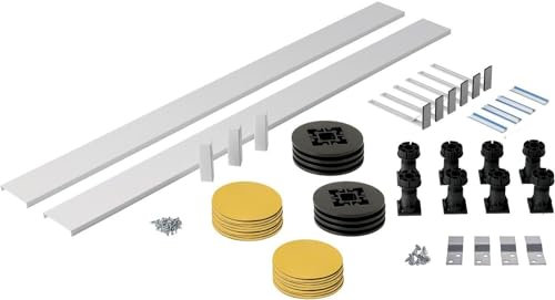 BAYSTONE Shower Tray Panel Riser Kit Square/Rectangle Trays 1200mm Plinth Adjustable Feet