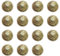 ftiemlovde 15 Edel Dirndl Trachten Goldene KnöPfe Zum AnnäHen，KnöPfe Gold für Mantel Groß ，Kochjacke öSenknöPfe Blazer Metall Kleidung（D15 20mm)