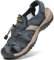 FLARUT Sandali Estivi Uomo Esterni PelleTraspirante Sandali Sportivi Scarpe da Trekking Passeggiata Fisherman Casual Sneakers Antiscivolo(Blu,47)