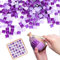 letuxaamz Mosaik Bastelset Mosaiksteine DIY-Mosaic-Lampe, Glasmosaik-Kerzenhalter-Kit, Make Bilderrahmen Mosaiksets, Untersetzer Handgefertigte Kunstwerke Diamond Bastelset, Lila Serie 250g