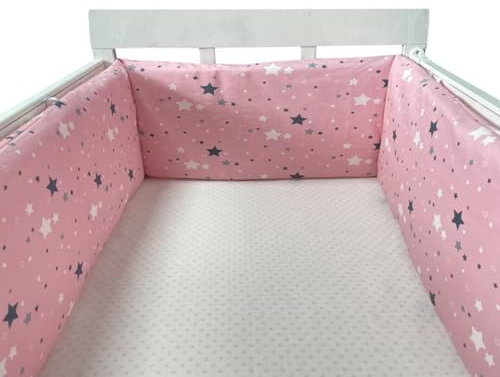 Evimstil Baby Bettumrandung Nestchen Babybett Umrandung Bettumrandung Babybett, Umrandung Babybett, Babybett Umrandungen, Nestchen Babybett Kinderbett Umrandung, Größe: ca. 30x200cm #4