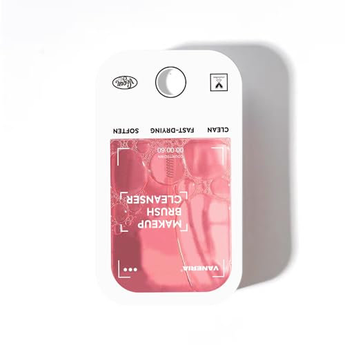 VANERIA Spray nettoyant pour pinceaux de maquillage, shampooing nettoyant pour outils de maquillage, séchage rapide, facile à utiliser (45ml) (rose)