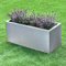 Aluzinc Trough Garden Planter 70cm - Zinc Lightweight Outdoor Patio Garden Pot with Drainage, Weatherproof & Corrosion-Resistant, 10-Year Warranty (Silver)