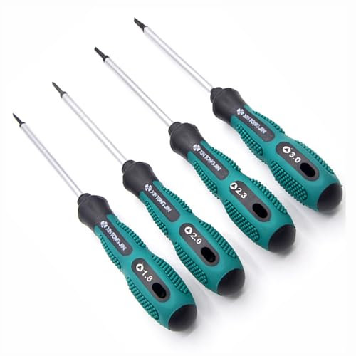 Shallho Juego de 4 destornilladores triangulares magnéticos TA1.8 TA2.0 TA2.3 TA3.0 para reparación de juguetes electrónicos electrodomésticos reparaciones