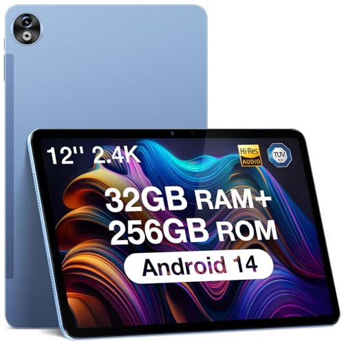 DOOGEE T20 Ultra Tablet 12 Zoll Android Gaming Tablet 32GB RAM 256GB ROM(2TB TF) Helio G99 Octa-Core, 10800mAh, 2.4K Display, 16MP+8MP Dual SIM, 4G LTE /5G WiFi/GMS/GPS/Widevine L1