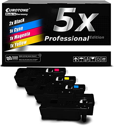 E.T. Toner 5X kompatibel für Dell E525w ersetzt Black Cyan Magenta Yellow Druckerpatronen Kartuschen