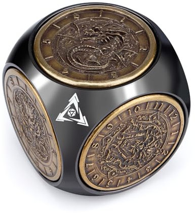 Haxtec Spinner Würfel 7-in-1 Metall DND Würfelset – Einzigartiger Würfelspinner für Goblin-Metall D&D Würfel, perfekt für Dungeons and Dragons & DND-Geschenke – Dice King