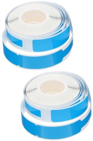 HOODANCOS 2 Rollos Etiqueta De Cable Etiqueta Engomada Del Cable Etiqueta Adhesiva Para Cables De Papel Azul Etiquetas De Alambre Etiqueta Térmica Pegatinas Blue Papel Térmico