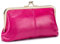 Karoukee Portefeuille en Cuir Véritable pour Femme, Porte-Monnaie Vintage pour Femme avec Serrure à Baiser, Pochette Élégante pour Téléphone, Quincaillerie Dorée
