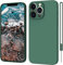 ORDA for iPhone 13 Pro Case Silicone Ultra Slim Soft Gel Rubber Cover for iPhone 13 Pro Phone Case Thin Anti-Scratch Microfiber Lining Compatible for 6.1 Dark Green