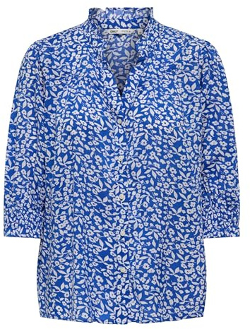 ONLY Damen Onlraya WVN Noos Feminines Shirt Mit Regular Fit Und 3/4 Ärmeln, Nebulas Blue, Small
