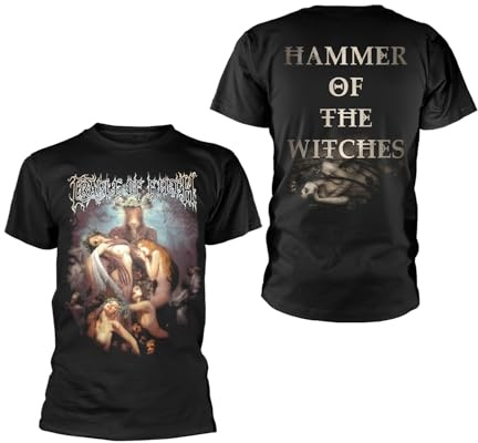 Cradle of Filth Men's Hammer of The Witches T-Shirt Black | Officially Licensed Merchandise, Black, Medium