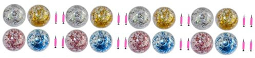 BESTonZON 4 Ensembles Ballon De Plage À Paillettes De Piscine Gonflable Balle Boules De Paillettes De Paillettes Ballon De Plage Confettis À Paillettes Pvc 4 Pièces * 4
