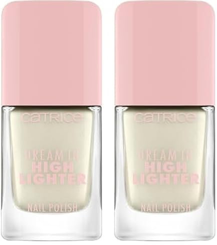Catrice Dream In Highlighter Nail Polish, Nr. 070, Gold, langanhaltend, schimmernd, acetonfrei, vegan, ohne Mikroplastikpartikel, ohne Konservierungsstoffe, 2er Pack (10.5ml)