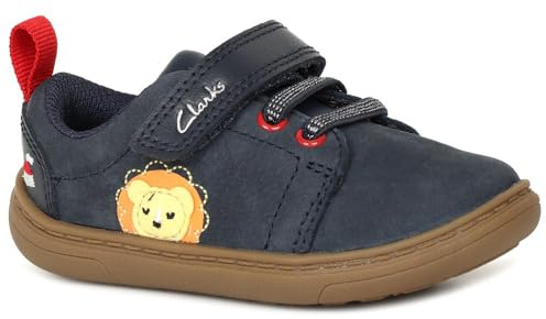 Clarks Flash Brill T Boys First Shoes 6 Navy Nubuck