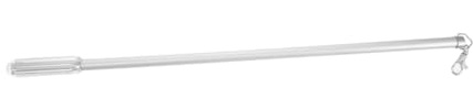 Healifty Tringle à Rideaux 60 Cm En Alliage D’aluminium Baguette De Tirage Manuelle, Poignée Antidérapante Argentée, Pour Ouverture Et Fermeture Facile Des Rideaux à La Maison Voyage