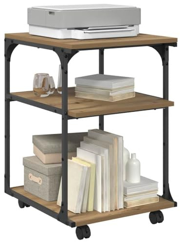 vidaXL Druckerständer Artisan-Eiche 43 x 48 x 64 cm Holzwerkstoff