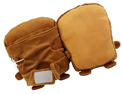 JINGYAN Hot Water Bottles USB Warmer Heated Gloves Cute Hand Warmers Fingerless Toast Shape Gift Winter