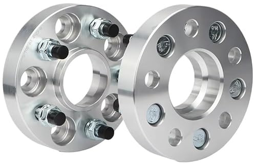 2 Stück Rad Spacer Adapter PCD 5x 114,3 66,1mm Geeignet 5 Lug M12x 1, Für Dacia Für Duster Spurverbreiterungen(35mm Silver)