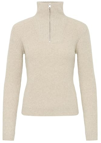 OXMO OXMolara Damen Pullover Feinstrickpullover Troyer