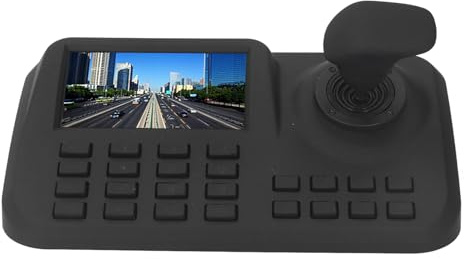 Luocute C, 5 Inch HD Display 3D Joystick Network Camera Control Keyboard with RS232 RS422 RJ45 Interface (UK Plug)