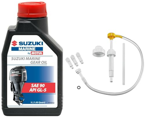 1 Liter Suzuki Getriebeöl mit Getriebeölpumpe für Außenborder und Z-Antriebe