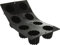 De Buyer 1968.01 Moul ' Flex Silicone Baking Mould - 8 Bordelais Fluted Cakes, Black
