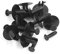 sourcing map 10 Stücke Kunststoff Nieten Auto Stoßstange Befestigungsclips Verschluss Retainer Schwarz 6mm für BMW