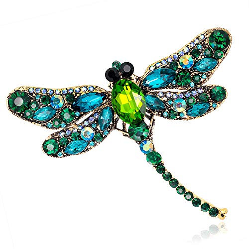 SloveM Libellen-Brosche mit Kristall, Strass, Schmuck, Geburtstagsgeschenk, Muttertags-Broschen und Anstecknadeln