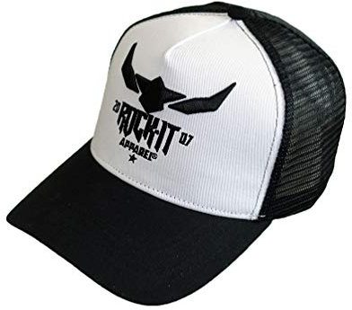 ROCK-IT Apparel Snapback Unisex Premium Trucker Cap 07 Baseball mesh Kappe Basecap Flat Bestickt mit Patch und 3D Logo