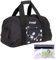 Elephant Sporttasche Damen Signature Fitnesstasche Tasche mit Schuhfach 47 cm 12800 + Nagelpflege Set (Black Flower (Schwarz/Blume))