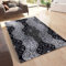 VIMODA Teppich kurzflor Moderner Orientteppich mit Glitzergarn in Grau Anthrazit Weiß, für Wohnzimmer, Schlafzimmer, Maße:80x150 cm