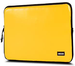 Gelb Laptop Sleeve für MacBook Air 13 Zoll 2021/2022 - 13,3 Zoll Hülle / Cover aus upcyceltem Stoff (nachhaltig)