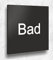 Türschild BAD Schild Schwarz Matt UV Druck 12 x 12cm - 3mm Aluverbund - Made in Germany Art.Nr. A 2023