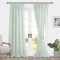 DWCN Voile Vorhänge mit Kräuselband Leinenoptik 2 Stücke Halbtransparent Vorhänge für Wohnzimmer,Durchsichtige Gardinen Extra Lang,Grün,260x140cm (Höhe x Breite)
