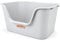 ARGOPET Large High Sided Cat Litter Tray Grey Box 64 x 45 x 33 cm Extra LargeDeep Cat Litter Box Cat Toilet for Multi Cat Household