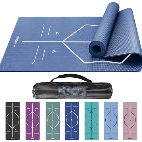 PROIRON Yogamatte rutschfest,Fitnessmatte mit Ausrichtungslinien. für Yoga Fitness & Sport Aktivitäten, Trainingsmatte für Yogaübungen & Training