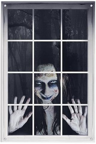 Halloween Deko Innen Garten Accessoires Party Helloween Gruselig Fensterbilder Horror Fensterdeko Gartendeko Haustür Dekoration Outdoor Geister Zubehör Decoration Türdeko Horror Spielzeug Tür