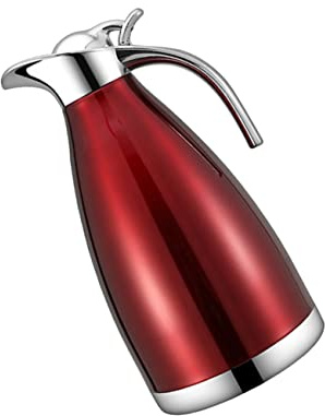 CIYODO Stainless Steel Insulated Water Bottle Pot Double-Layer Thermal Kettle for Use Capacity Anti-Leak Design Elegant Wine Red Finish