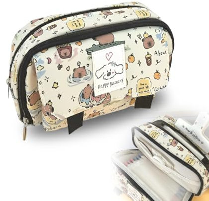 OIUAVYR Astucci Grande Capacità con Scomparti per Università Studente Donna Uomo, Astuccio carino