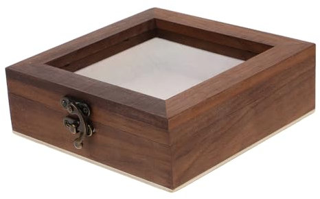 BELLIFFY Schmetterlings-probenbox Aus Holz Vitrine Mit Transparentem Deckel Aufbewahrungsbox Für Sammlerstücke Präsentationsrahmen Für Proben