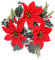 Sharplace Kerzenkranz Weihnachtskranz Kerzen Tafelaufsätze Blumendekor Weihnachtsdekoration Künstlicher Kranz für Weihnachten Hochzeit, ROT