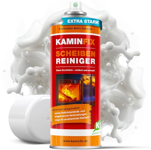 Kaminscheibenreiniger - Kraftvoller Kaminglasreiniger & Ofenglasreiniger für porentiefe Sauberkeit auf Glas & Metalloberflächen Kaminglasreiniger extra stark Kaminreiniger Scheibe (1, Dose)