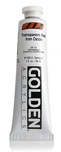 Golden HEAVY BODY Acrylfarben, 60 ml, 1385 Eisenoxid transparent Rot