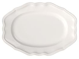 Villeroy und Boch Manoir Servierplatte, 37 cm, Premium Porzellan, Weiß