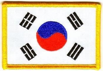 Flaggen Aufnäher Patch Südkorea Fahne Flagge NEU