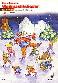 Die schönsten Weihnachtslieder : für 1-2 Violinen (mit Text) - Dieses Heft für Geigenschüler enthält die schönsten Weihnachtslieder in sehr leichten Bearbeitungen für Violine, zu der wahlweise auch eine 2. Stimme gespielt werden kann. - Noten/sheet music