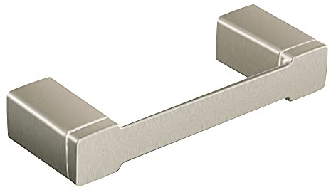 Moen YB8808BN 90 Degree Modern Double Post Pivoting Toilet Paper Holder, Brushed Nickel