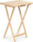 Unibos Rubberwood Folding Wooden TV Table With Wood Pine Finish - Ideal For T.V. Dinners